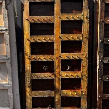 Salvaged Solid Wood Indian Door 43" X 80" OSD12