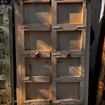 Salvaged Solid Wood Indian Door 50" X 80" OSD11