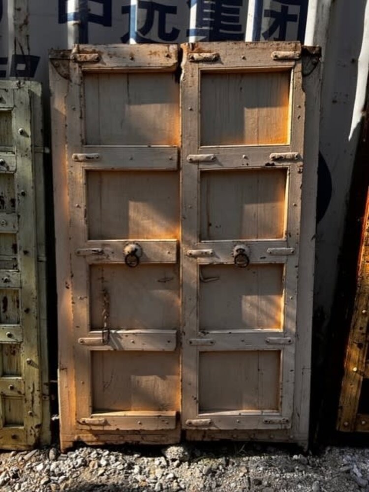 Salvaged Solid Wood Indian Door 50" X 80" OSD11