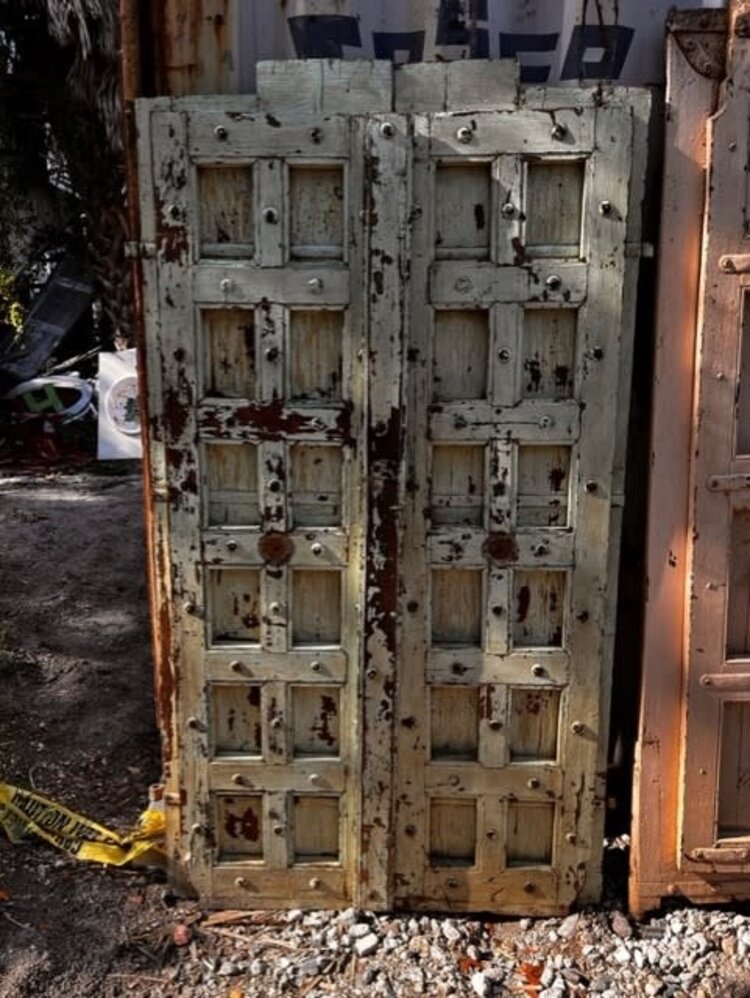 Salvaged Solid Wood Indian Door 41" X 76" OSD10