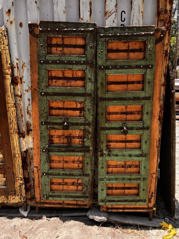 Salvaged Solid Wood Indian Door 51 1/2" X  84"  OSD9