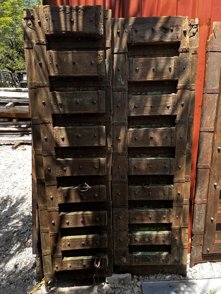 Salvaged Solid Wood Indian Door 44" X  81"  OSD5