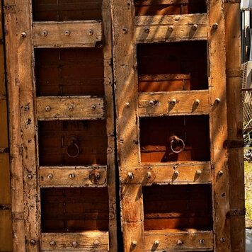 Salvaged Solid Wood Indian Door 46" X  82"  OSD1