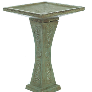 Square Bird Bath 31"Hx22"Wx22"D