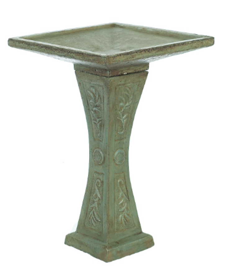 Square Bird Bath 31"Hx22"Wx22"D