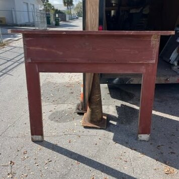 Salvaged Large Red Flat Mantle 68w x 53h