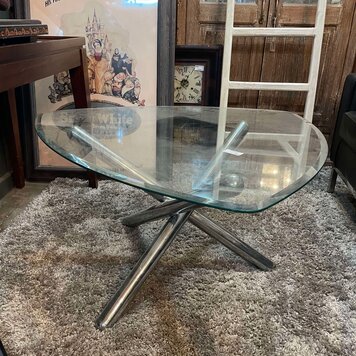triangle chrome coffe table