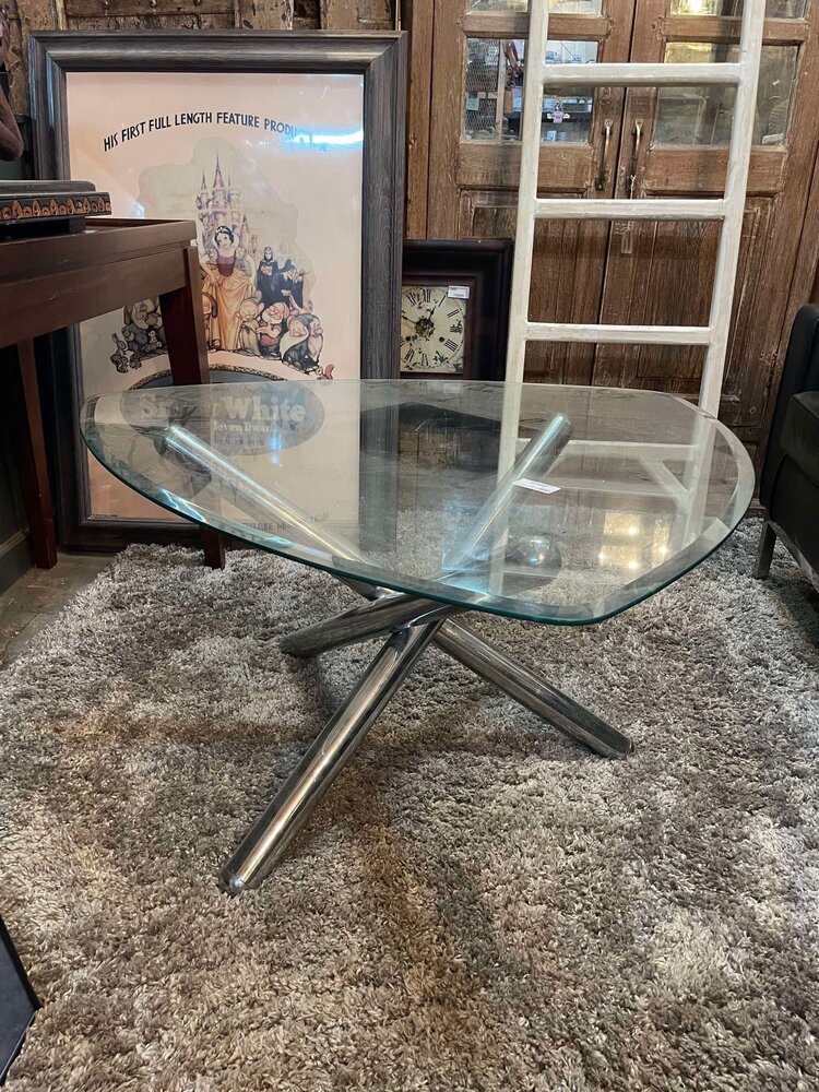 triangle chrome coffe table