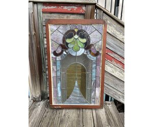 （特別価格）Stained Glass Window Early 1900 2 stained glass windows in a single frame | eBay