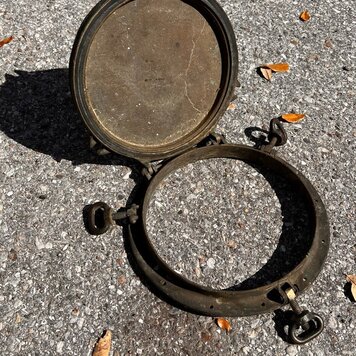 Early 20th Century Antique Solid Brass Ships Porthole No Glass