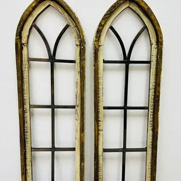 cathedral window with iron