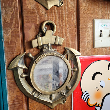 mcm anchor mirror brass