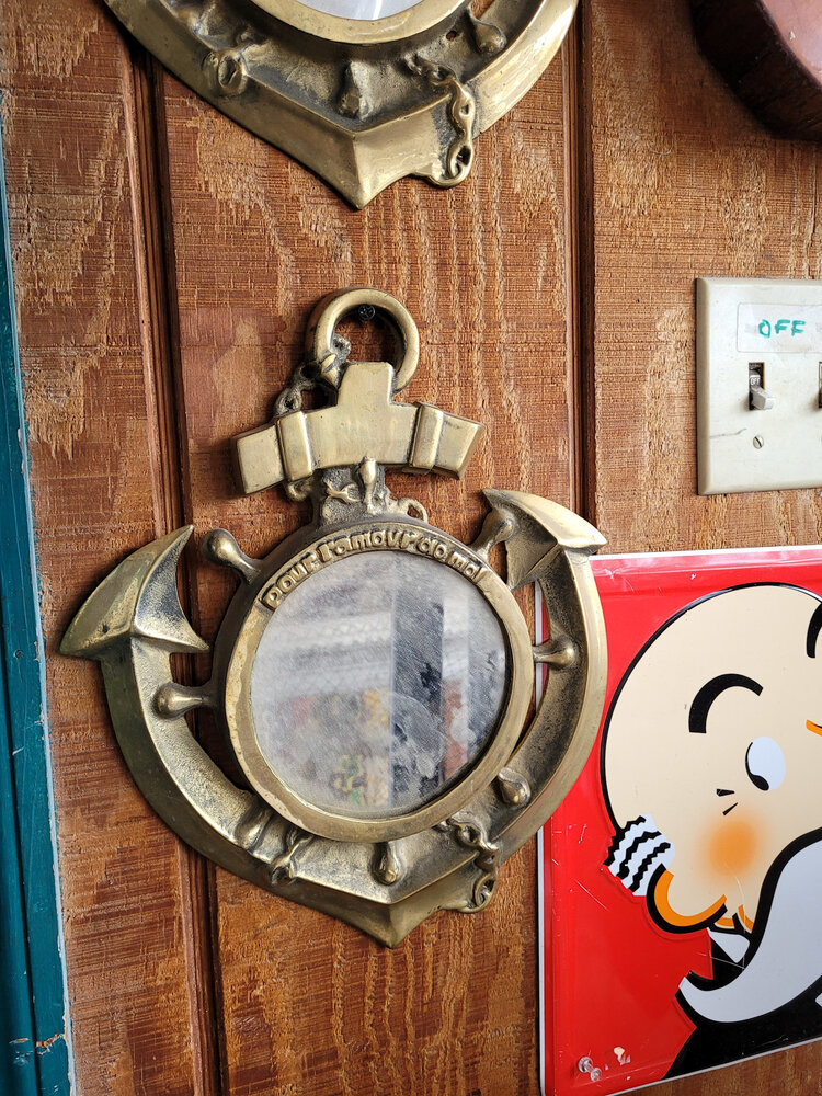 mcm anchor mirror brass