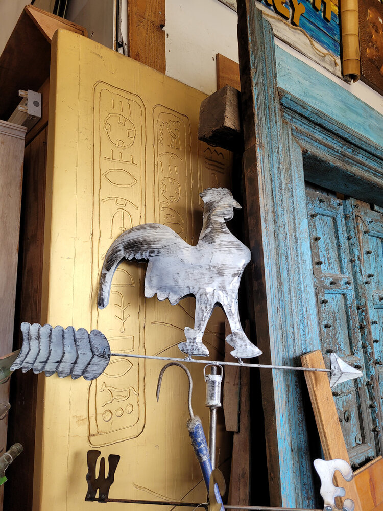 Rooster Weathervane - white finish