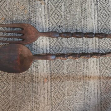 Large fork spoon set 39"