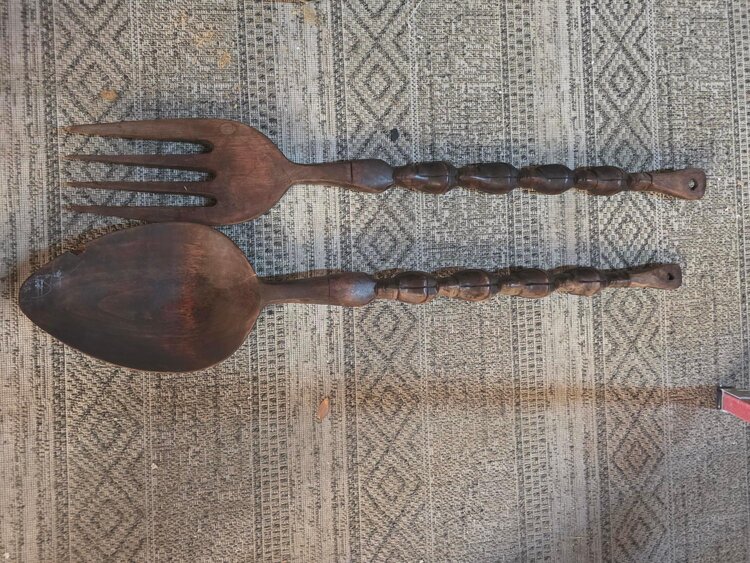 Large fork spoon set 39"