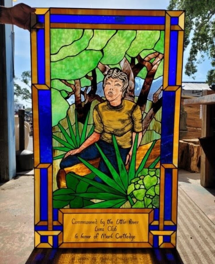 lions club stain glass memorial