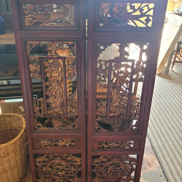 carved asian doors