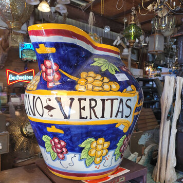 hand painted mexican jug