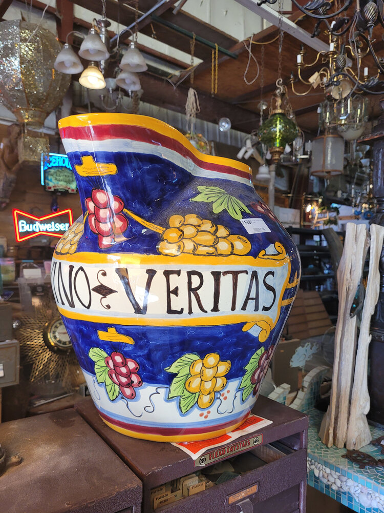 hand painted mexican jug