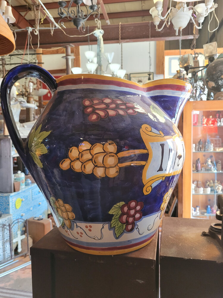 hand painted mexican jug