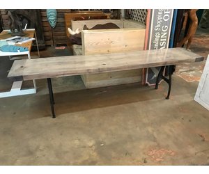 Maple Gray Wash Bench Sarasota Architectural Salvage 1093