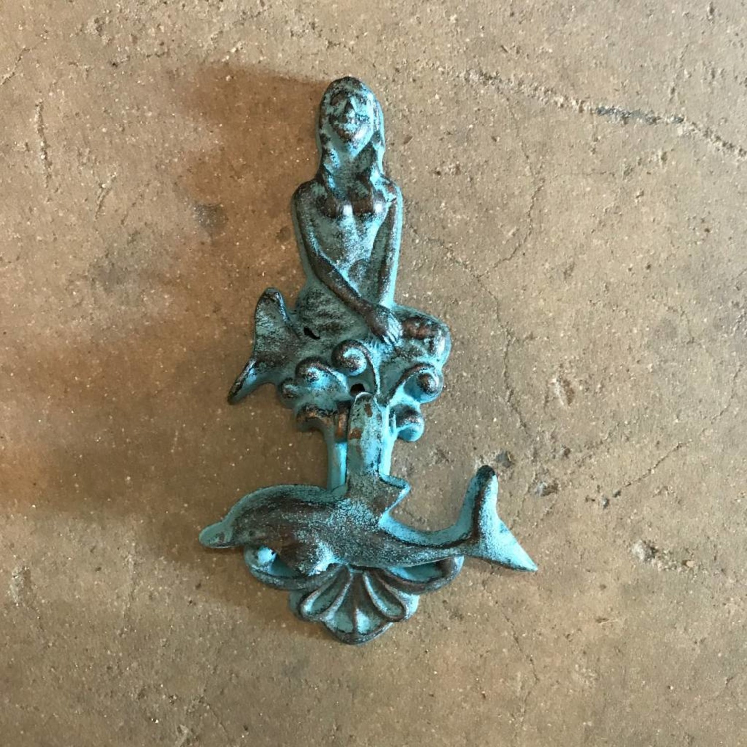Mermaid W Dolphin Door Knocker Sarasota Architectural Salvage