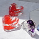 Inspired Fire Glass Glass Heart Paperweight Ring Holder