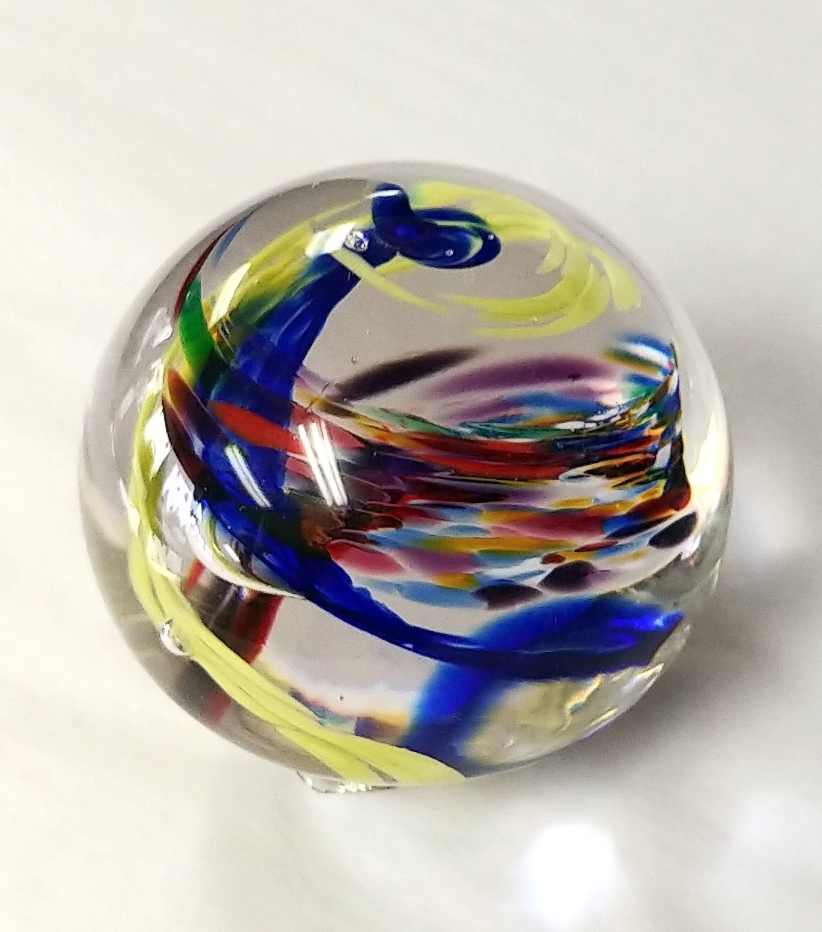 Inspired Fire Glass SO Paperweight Round