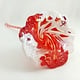 Inspired Fire Glass Handmade Glass Flower Hummingbird Feeder
