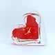 Inspired Fire Glass Glass Heart Paperweight Ring Holder