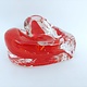 Inspired Fire Glass Glass Heart Paperweight Ring Holder