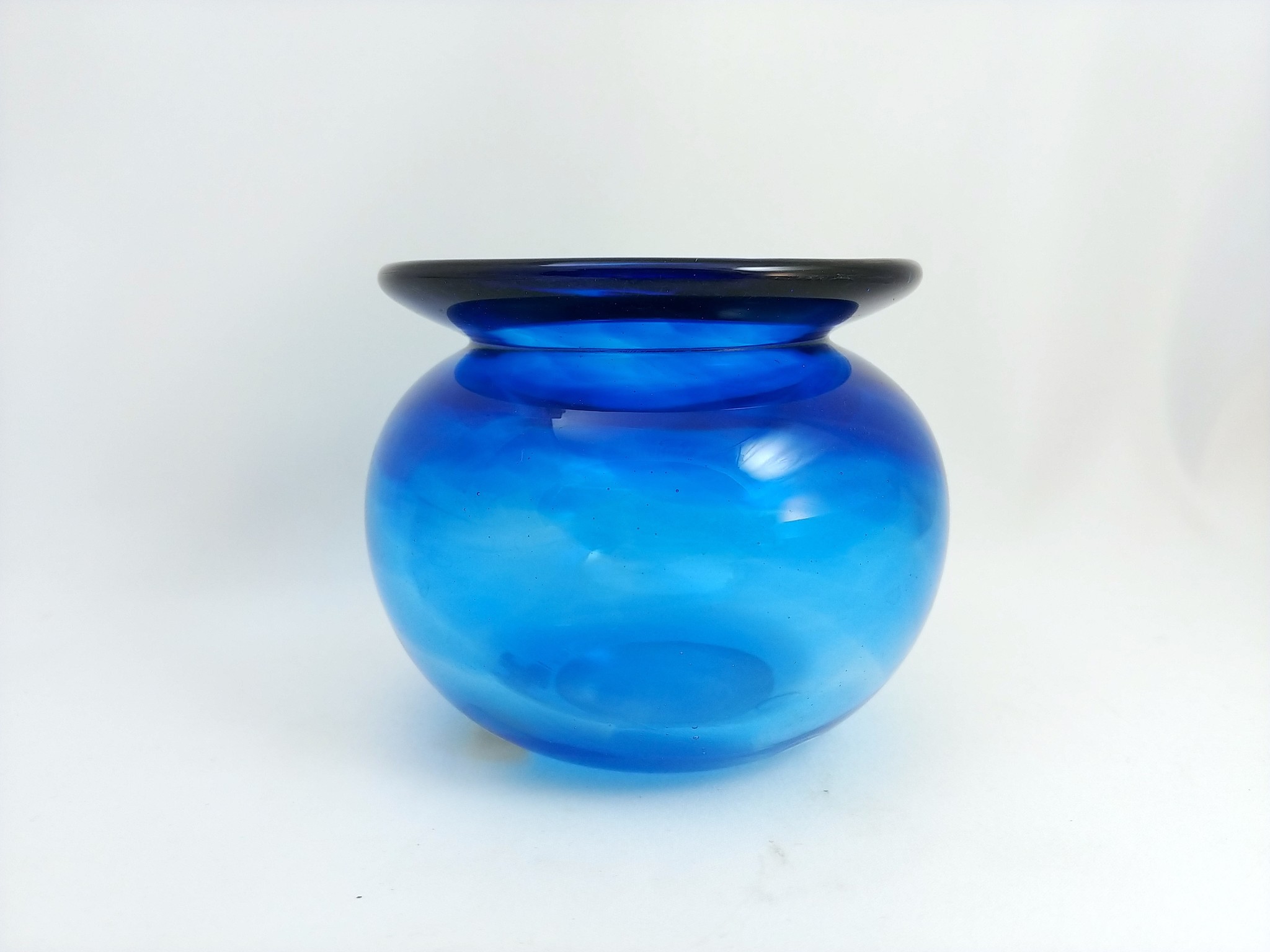 Inspired Fire Glass Handblown Glass Vase with Flared Opening  Small