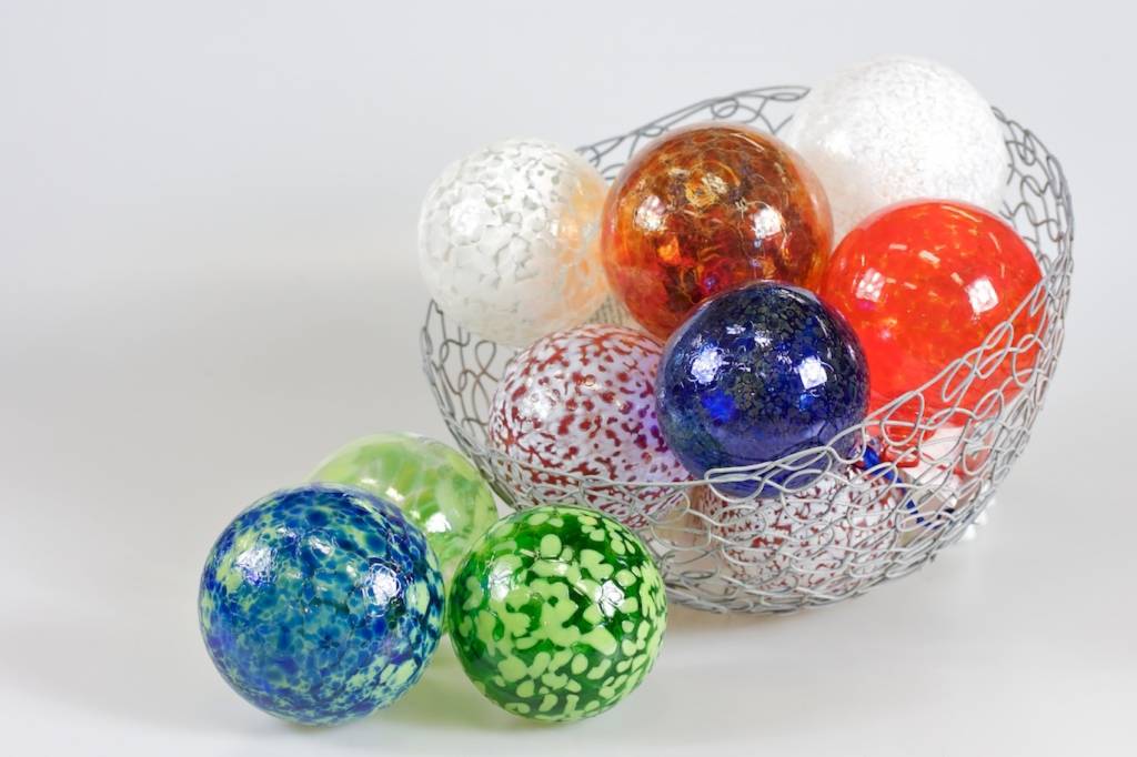 Inspired Fire Glass Handblown Glass Globe Ornaments and Suncatchers