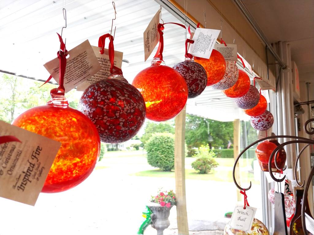 Handblown Glass Globe Ornaments and Suncatchers Inspired Fire Glass