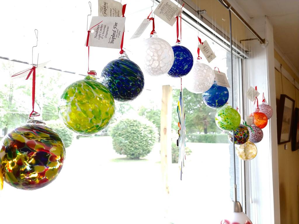Handblown Glass Globe Ornaments and Suncatchers Inspired Fire Glass