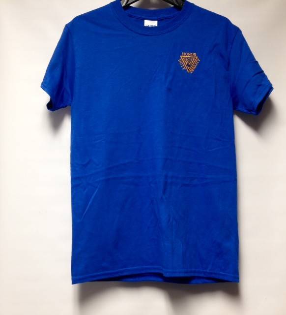 Gildan Embroidered Royal Tee Shirt - True Blue and Gold