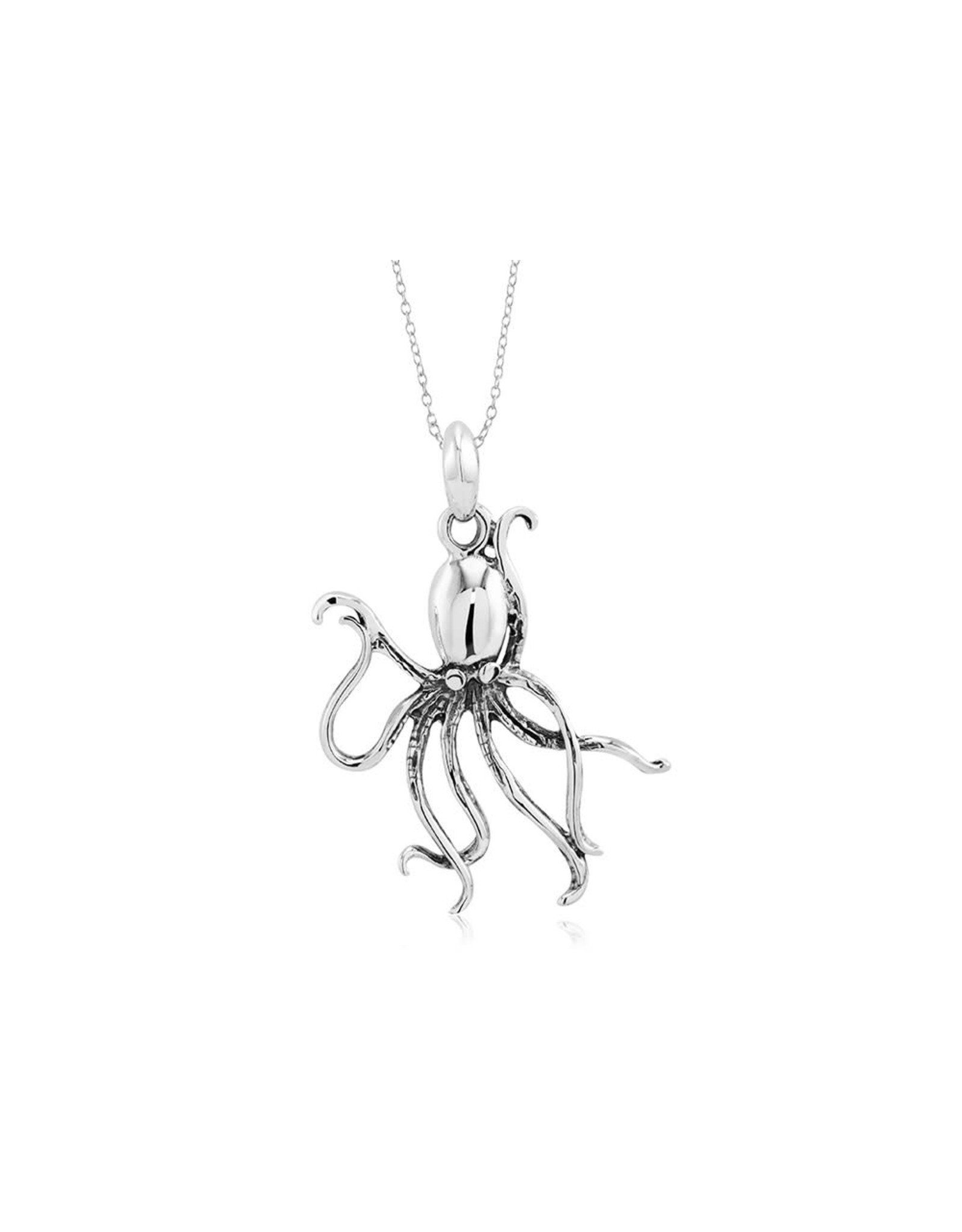 Sterling Octopus Pendant