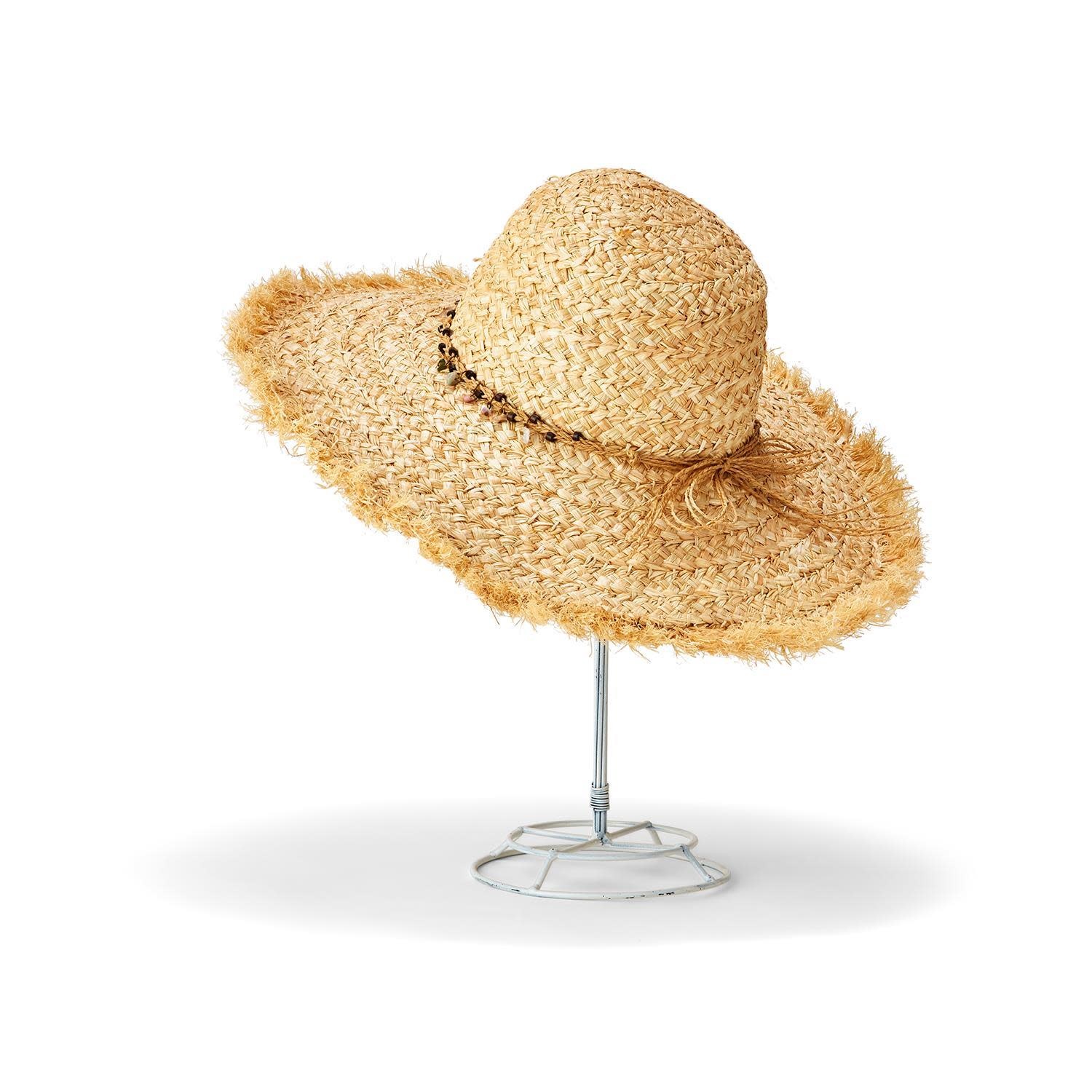 raffia wide brim hat
