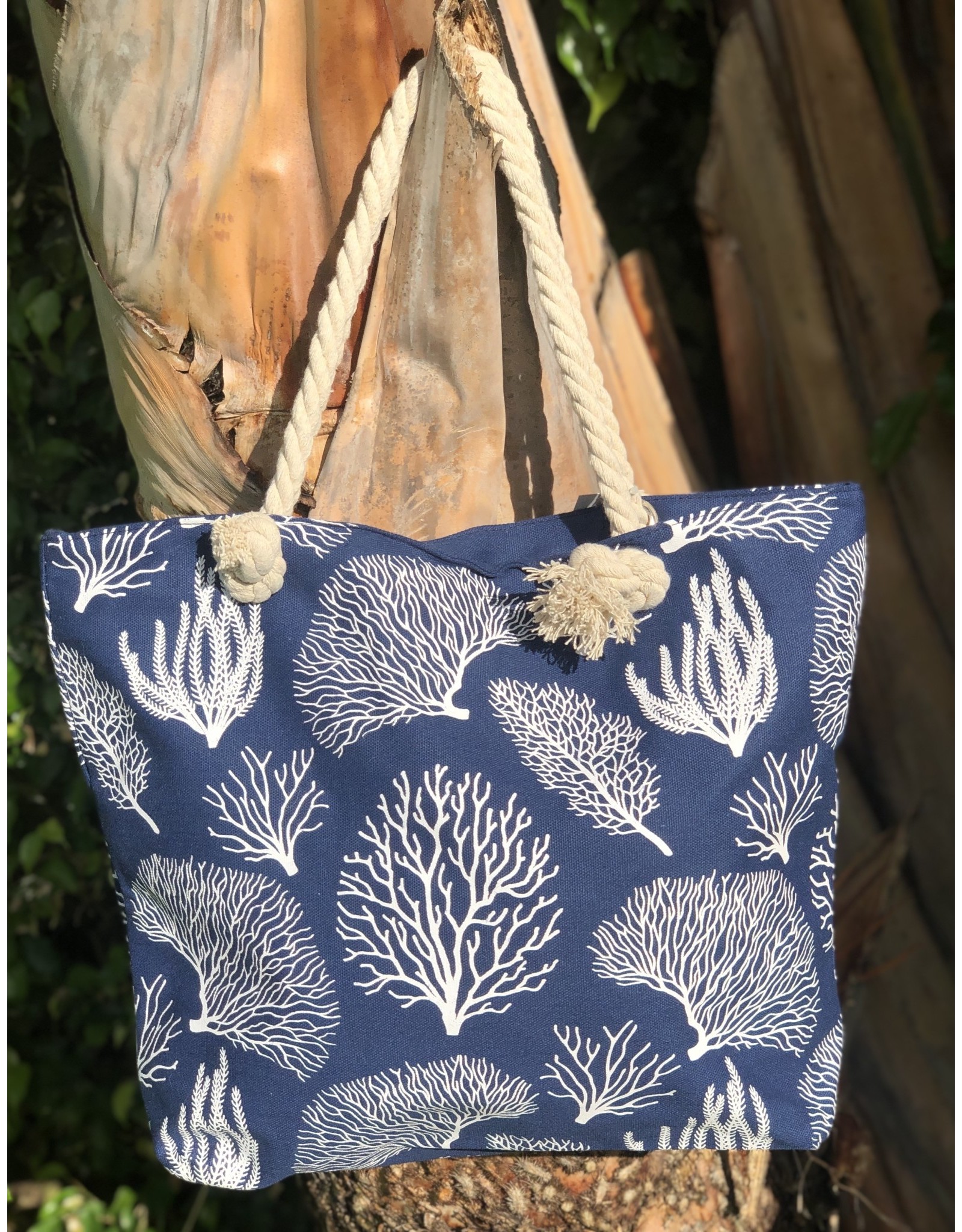 navy beach bag