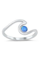 Opal Dot Wave Ring