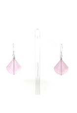 Sea Glass Shell Earrings Pink