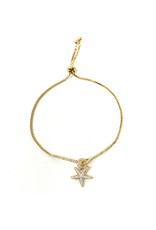 Sunrise USA Trading Gold Starfish CZ Adj. Bracelet
