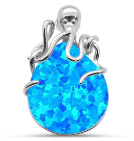 Sonara Jewelry Blue Opal Octopus Pendant