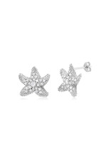 Thick Starfish CZ Stud Earrings