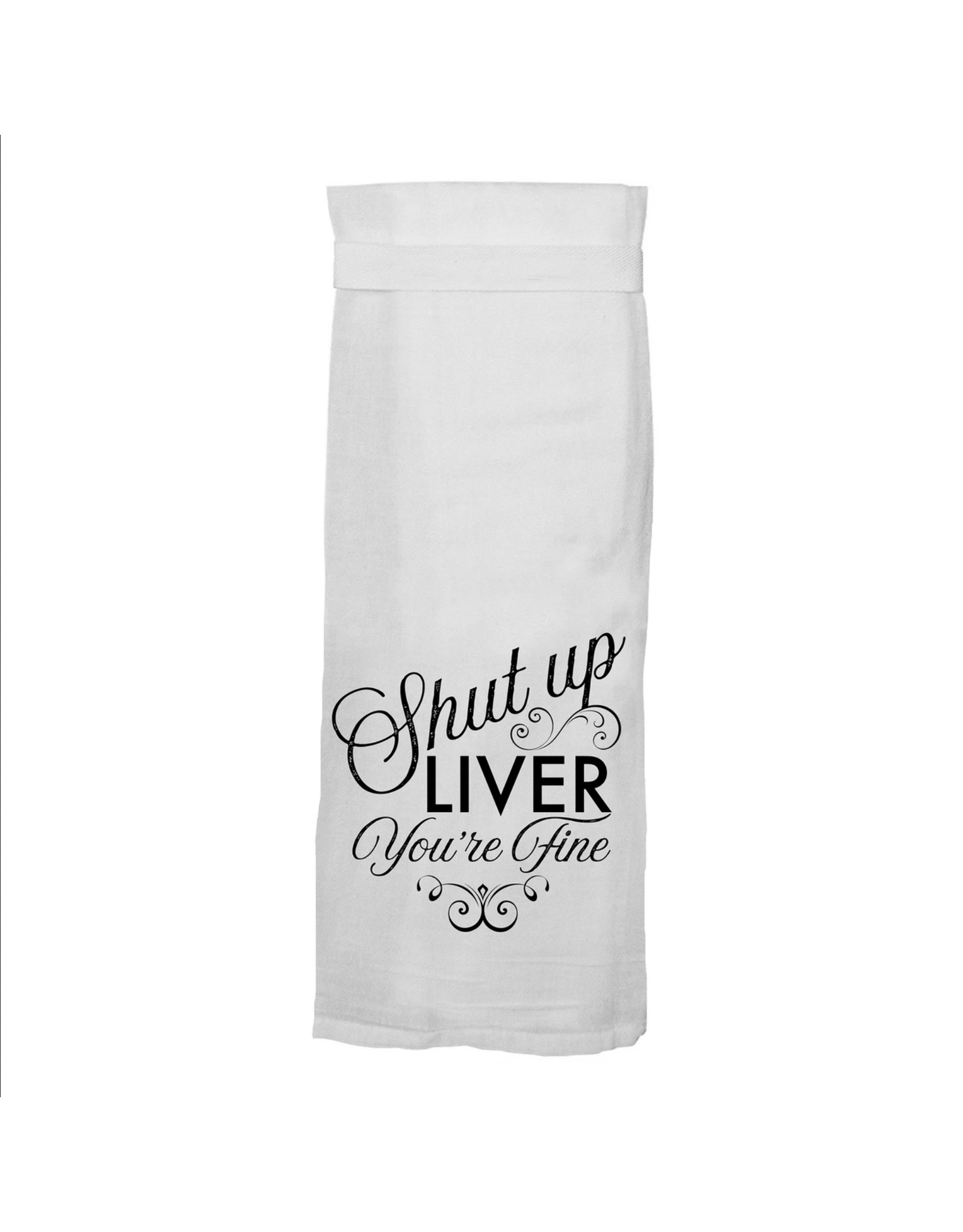 Twisted Wares Shut Up Liver Hand Towel