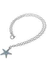 Ocean Jewelry Starfish & Aqua Crystal Anklet