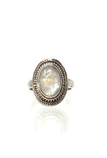 Silver Colors MED. Oval Moonstone Ring