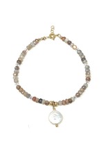 Moonstone & Coin Pearl Anklet