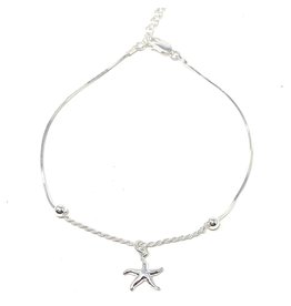 Arthue Fox Boutique Sterling Box/Rope Starfish Anklet